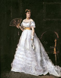 Mujer de blanco de Alfred Emile Stevens